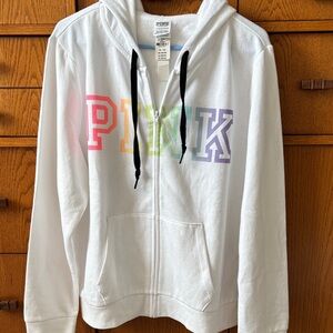 BNWT PINK zip up hoodie